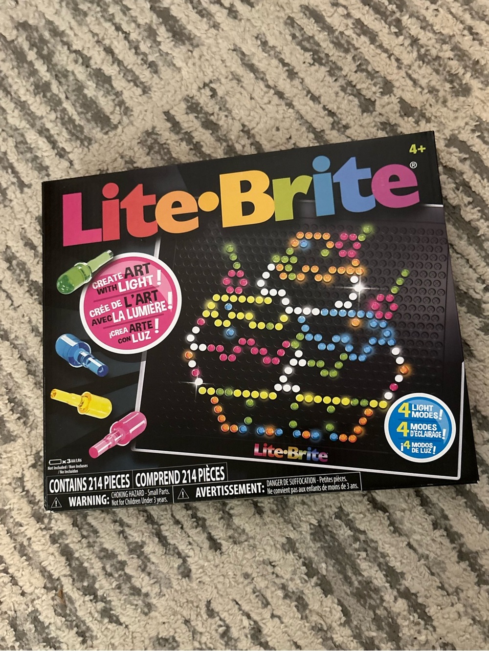 Lite brite light up board art game
